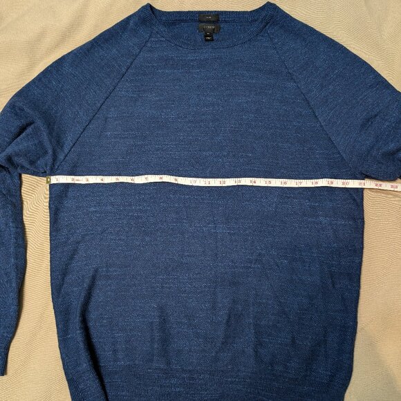 J Crew Rugged/Textured Cotton Sweater - Blue - M slim fit - Picture 4 of 5